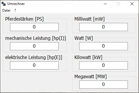 Leistungsumrechner